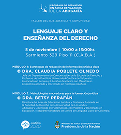 CURSO LENGUAJE CLARO Y ENSEÑANZA DEL DERECHO